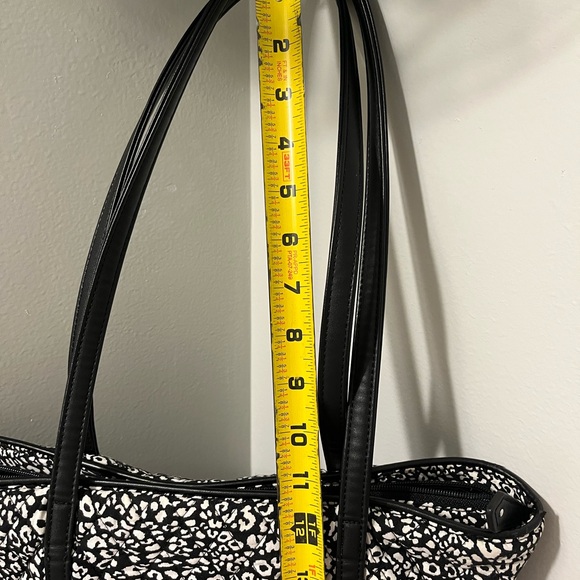 Black & white Vera Bradley Camocat Patterned Tote Bag - Picture 9 of 9